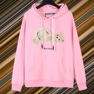 Palm Angels Women's Pink Hooded Sweatshirt